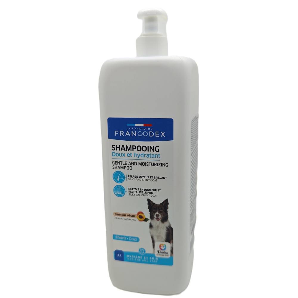 Francodex - Shampoing Doux et Hydratant senteur Pêche 1 L pour Chien - Image 1