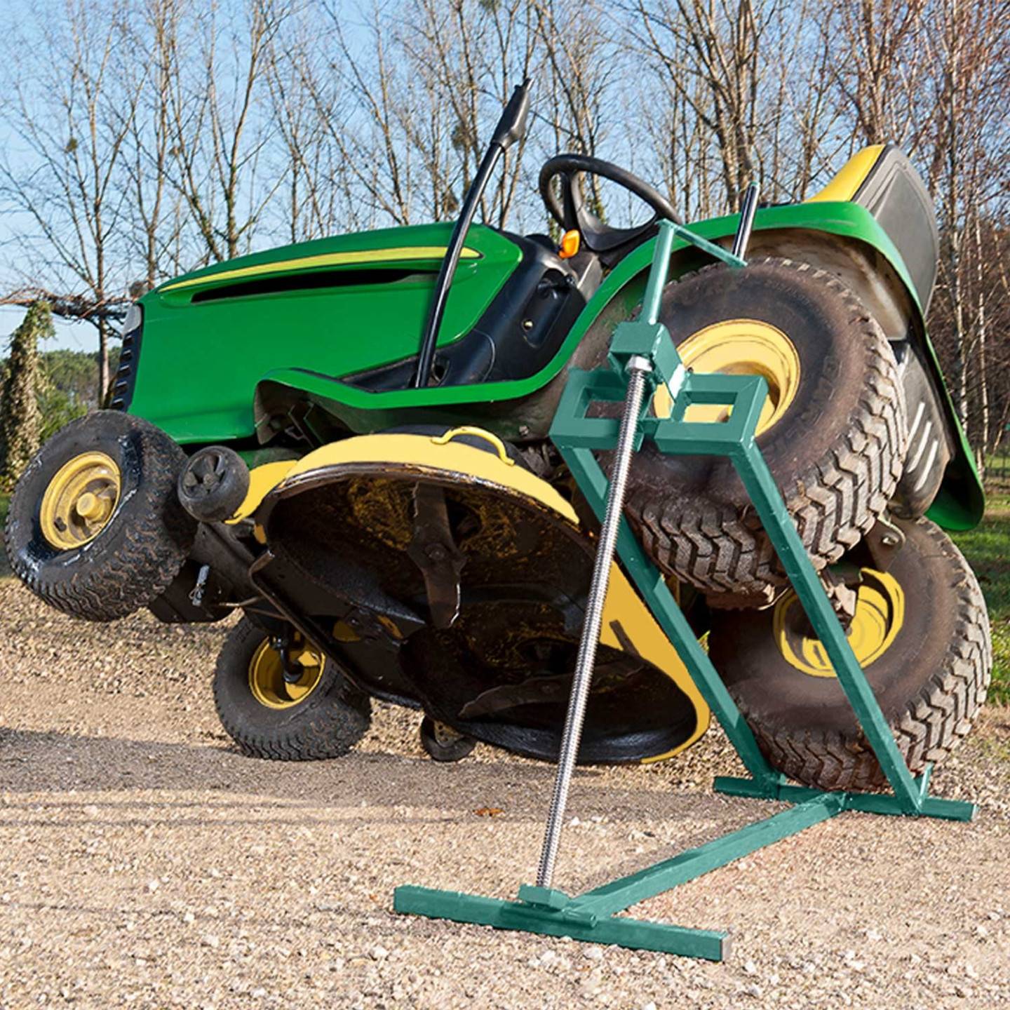 Cric lève tracteur tondeuse 400 KG - Image 1