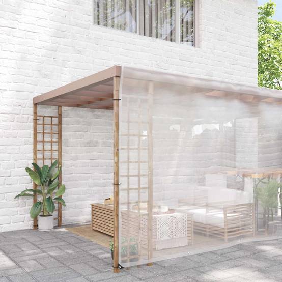 ComfortXL - Bâche protection plantes transparente PE jardin terrasse anti-pluie 10x12m - ComfortXL Outdoor Living - Image 1