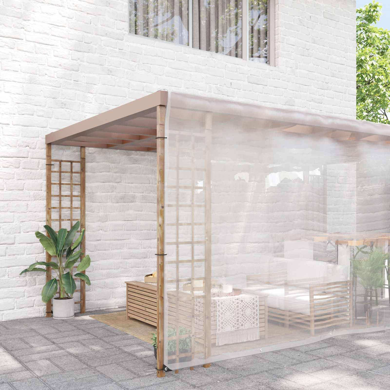 ComfortXL - Bâche protection plantes transparente PE jardin terrasse anti-pluie 10x12m - ComfortXL Outdoor Living
