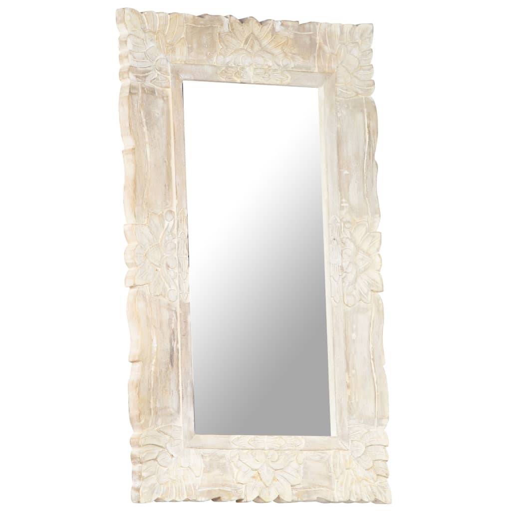Maison Chic - Miroir Blanc 80x50 cm Bois de manguier massif Maison Chic - Image 10