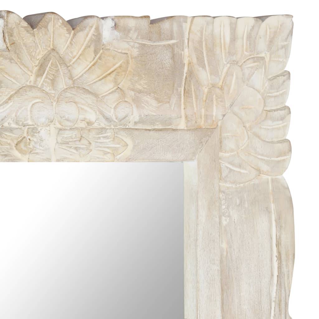 Maison Chic - Miroir Blanc 80x50 cm Bois de manguier massif Maison Chic - Image 4