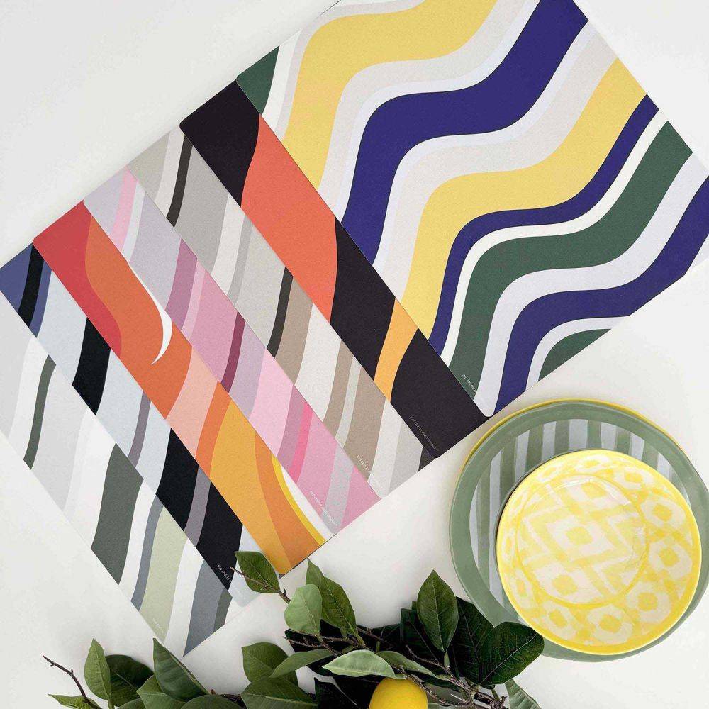 Set de table en vinyle 40 x 30 cm Wave II Lot de 6 sets de table motifs assortis - Imagen 2