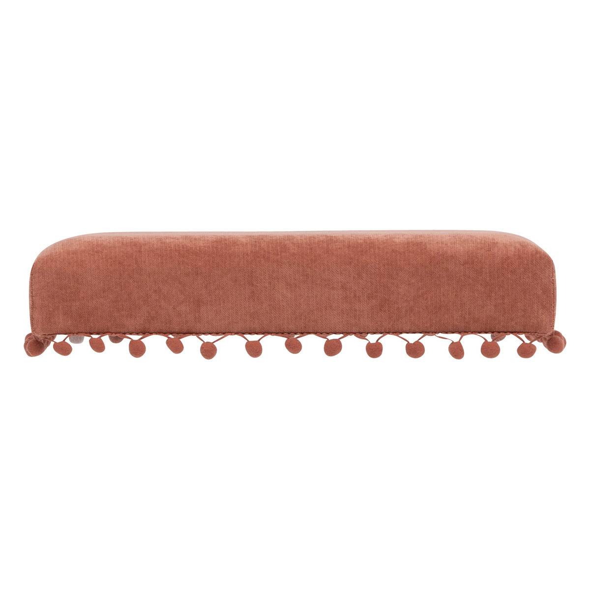 2 en 1 Pouf pliant et coffre de rangement Terracotta 40 x 39 cm - Imagen 3