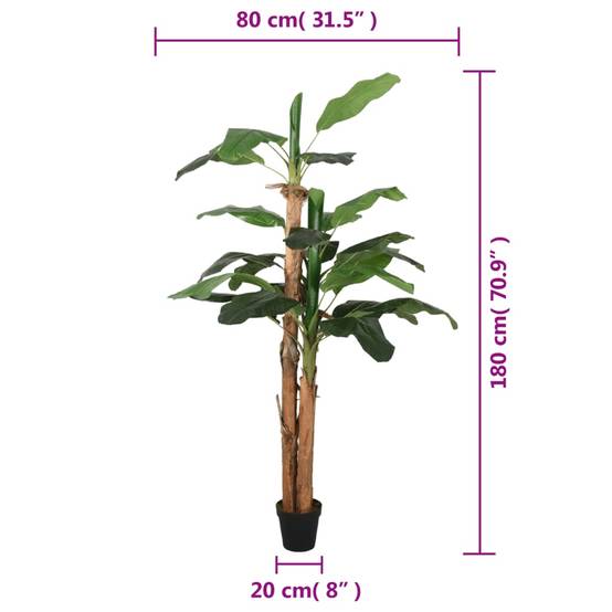 Vidaxl - Bananier artificiel 19 feuilles 180 cm vert - Image 3