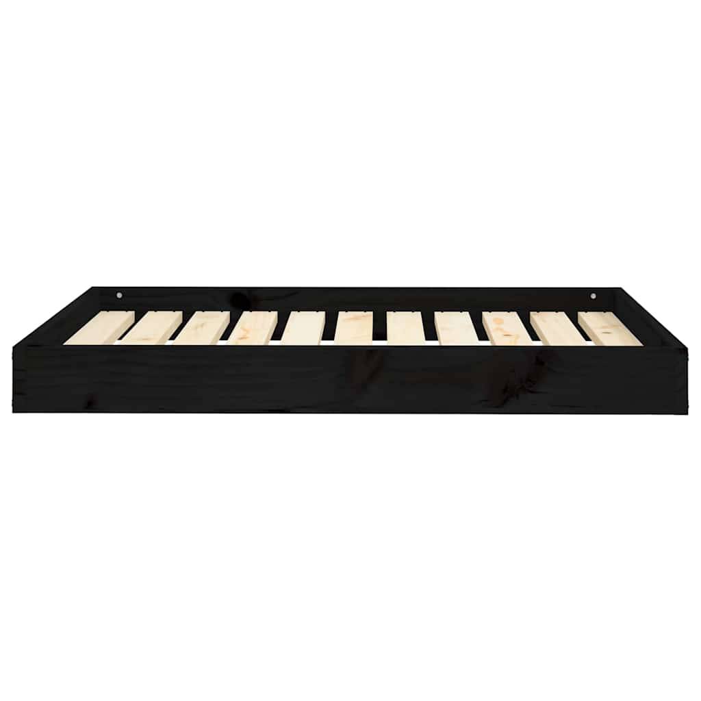 Vidaxl - Lit pour chien Noir 91,5x64x9 cm Bois de pin solide vidaXL 820865 - Imagen 5