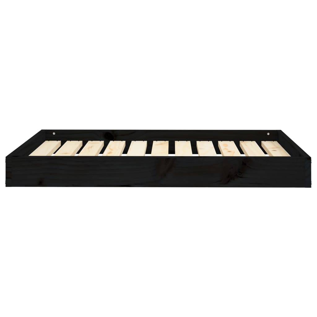 Vidaxl - Lit pour chien Noir 91,5x64x9 cm Bois de pin solide vidaXL 820865 - Imagen 9