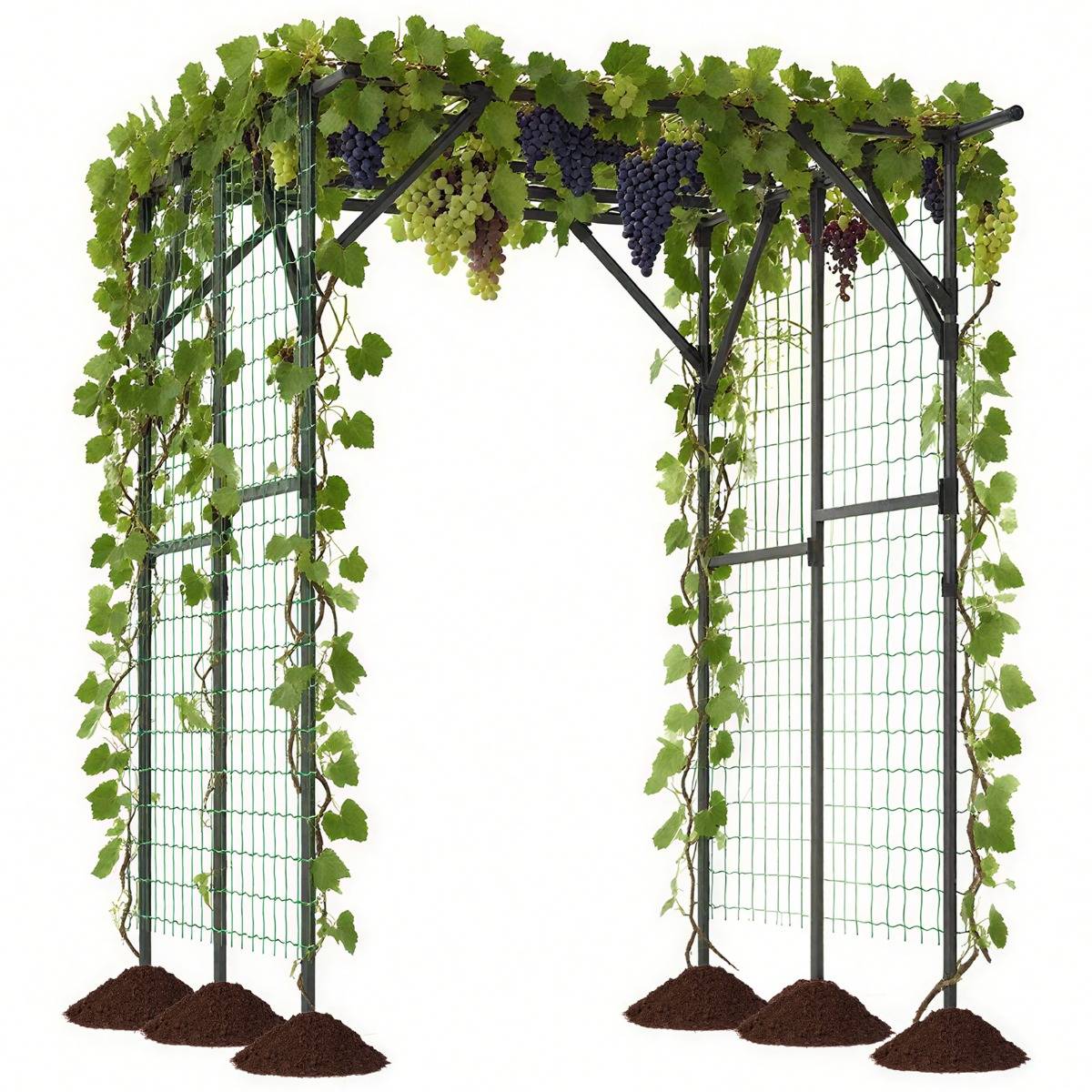 Maison Chic - Arche Treillis de Jardin pour Plantes Grimpantes Support de Vignes avec Métal 200x150x197cm Noir MAISON CHIC - Image 6