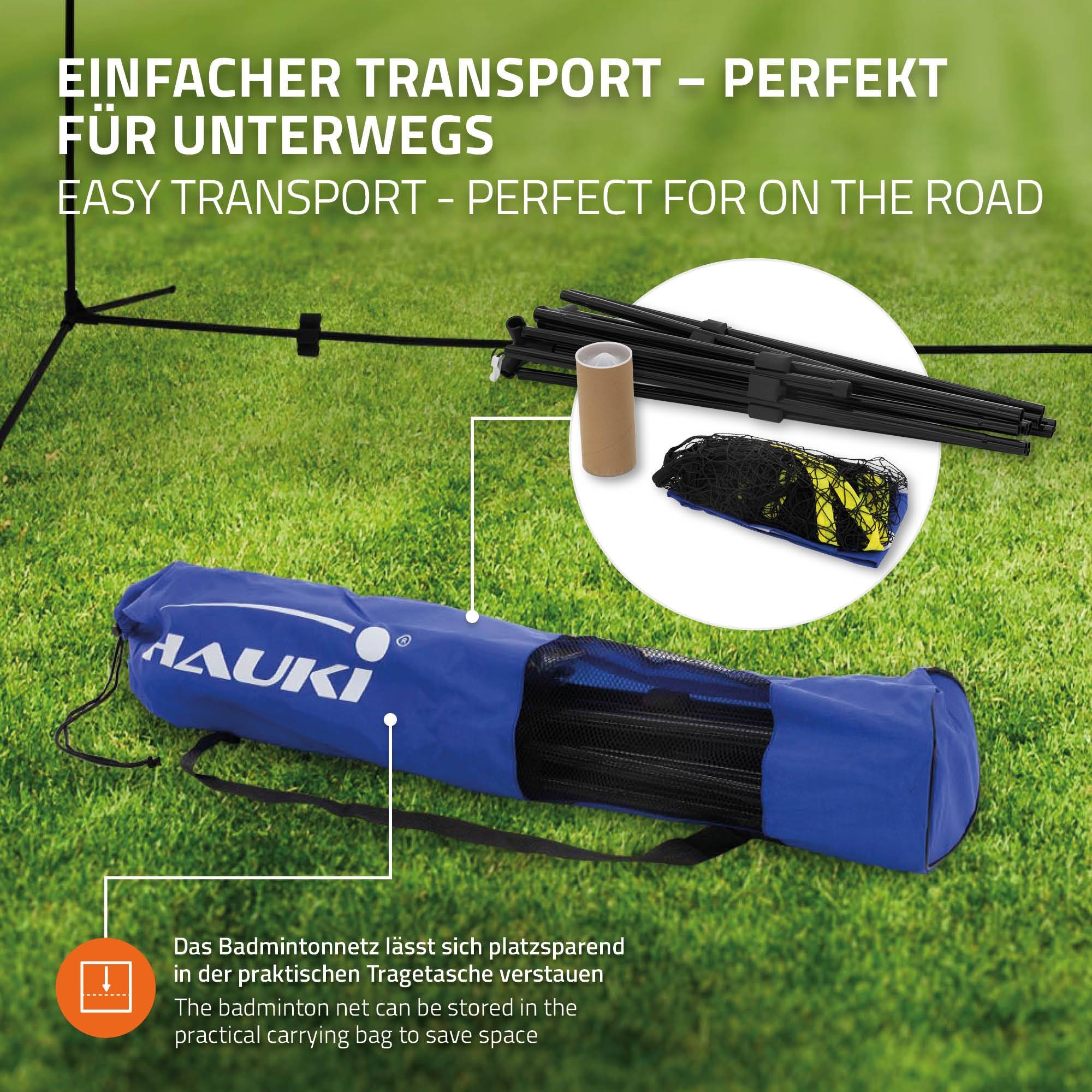 Filet de badminton 4m filet de volley-ball/tennis bleu portable hauteur 155 cm - Image 4