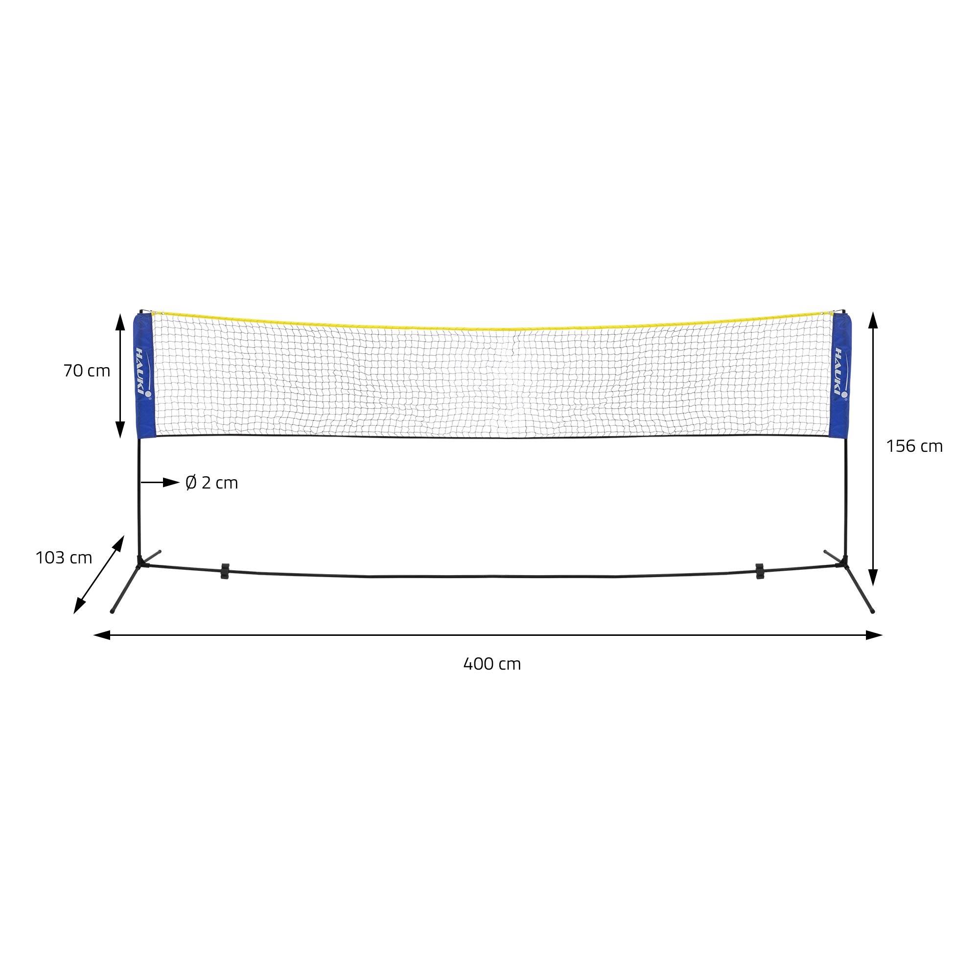 Filet de badminton 4m filet de volley-ball/tennis bleu portable hauteur 155 cm - Image 7
