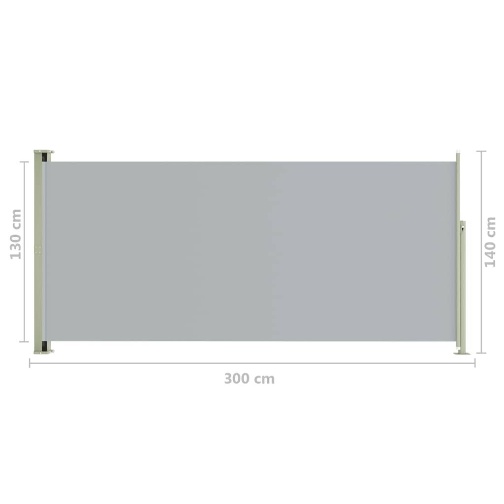 Helloshop26 - Auvent paravent store brise-vue latéral rétractable de patio jardin terrasse balcon protection visuelle écran 140 x 300 cm gris - Imagen 6
