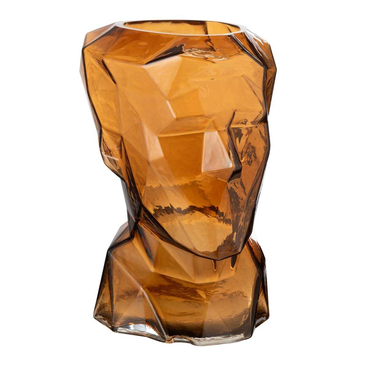 Vase Design Visage "Elea" 30cm Marron