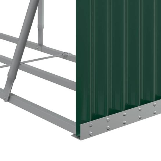 Range-bûches en acier galvanisé pour jardin 234x45x100 cm Vert – ComfortXL Outdoor Living - Image 7