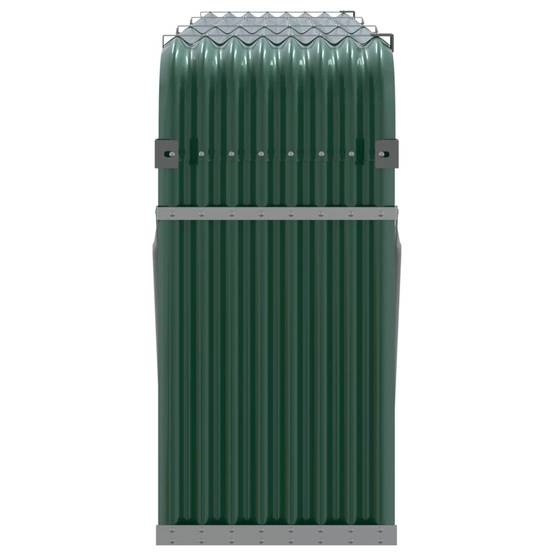 Range-bûches en acier galvanisé pour jardin 234x45x100 cm Vert – ComfortXL Outdoor Living - Image 5