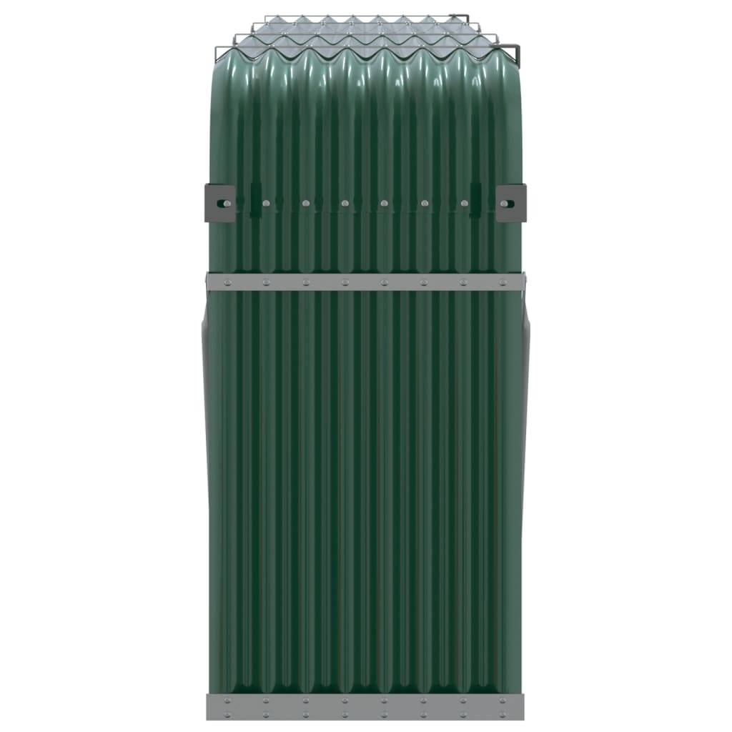 Range-bûches en acier galvanisé pour jardin 234x45x100 cm Vert – ComfortXL Outdoor Living - Image 5