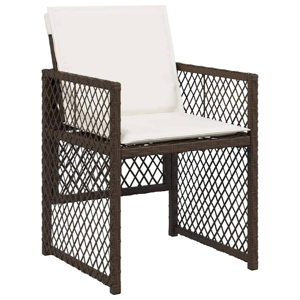 Chaise bois composite 4 places rotin marron  50,5 x 54 x 79 cm  - Prolenta premium  p3125.6 - Image 4