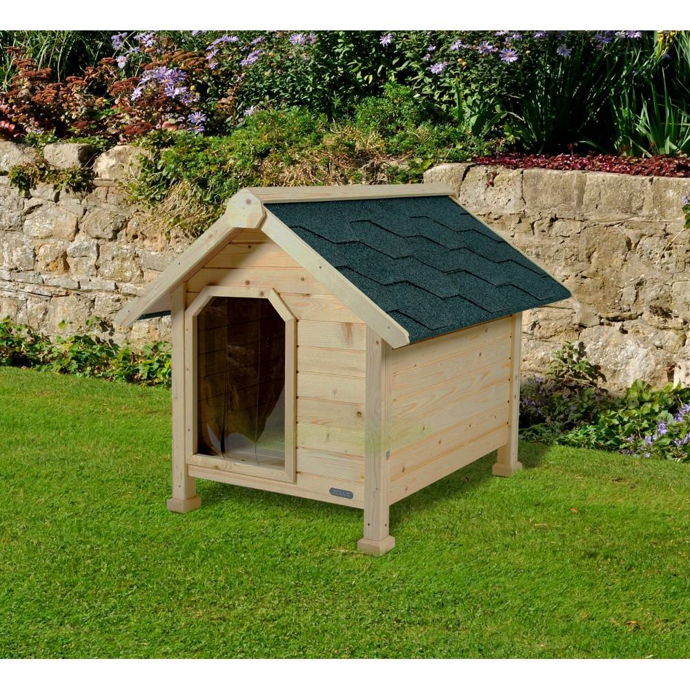 Zolux - zolux - Caseta de madera chalet Grande dimensión exterior 101 x 94 cm H 94 cm para perro - Imagen 2