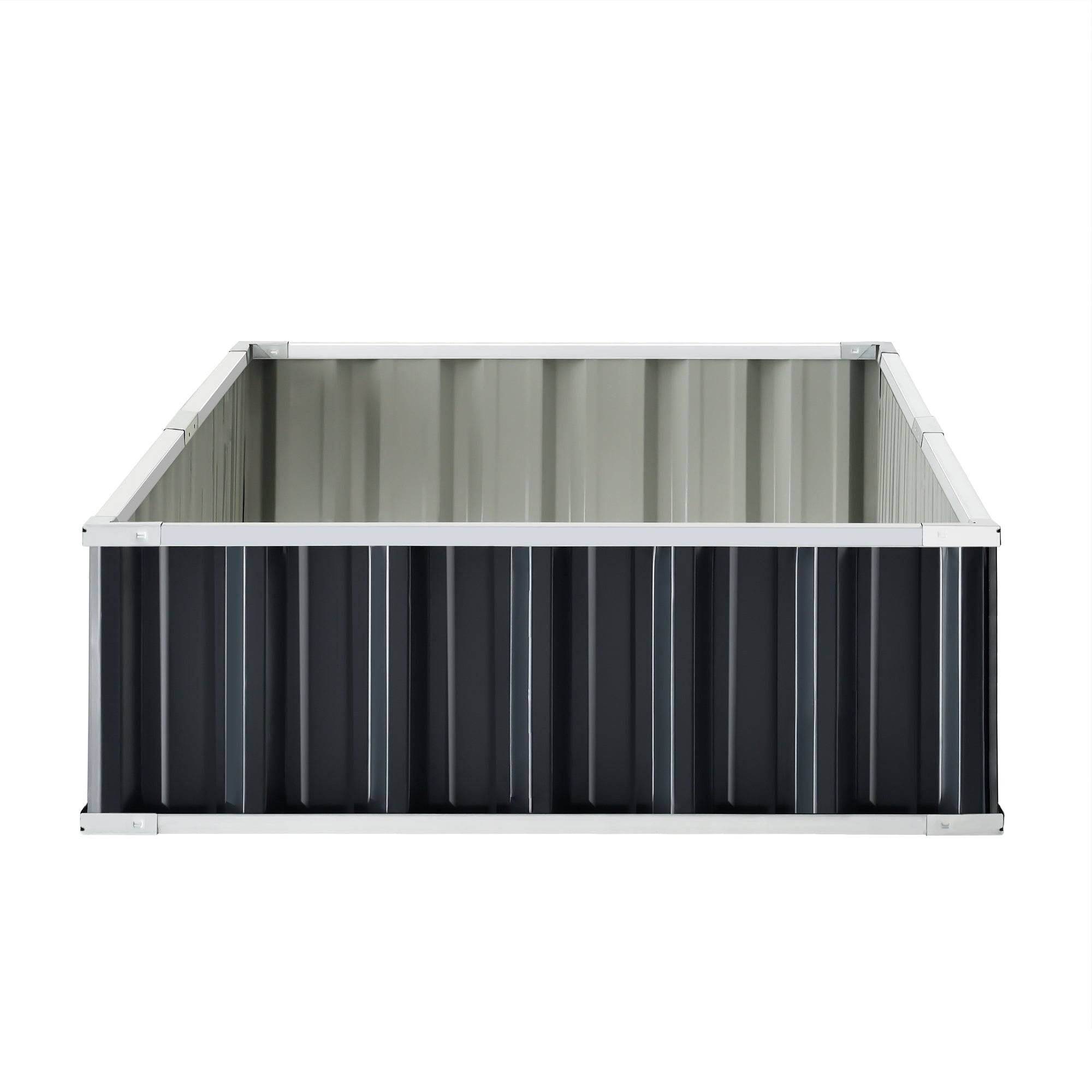 Helloshop26 - Jardinière rectangulaire acier galvanisé 174 x 90 x 30 cm anthracite - Imagen 4
