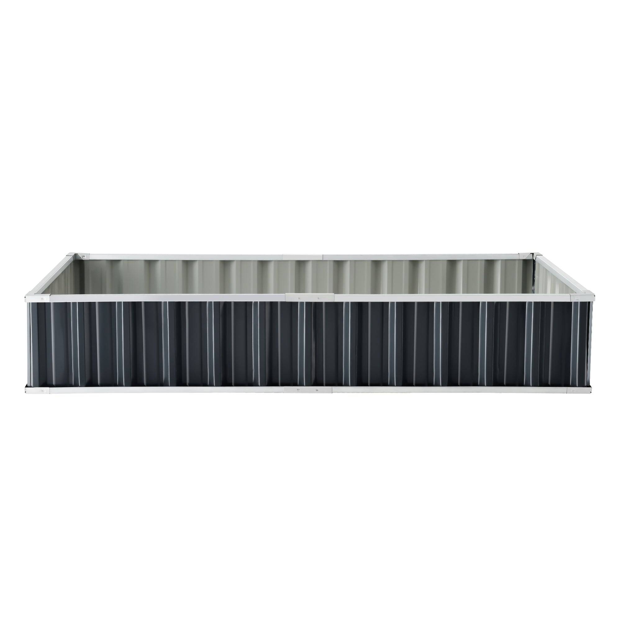Helloshop26 - Jardinière rectangulaire acier galvanisé 174 x 90 x 30 cm anthracite - Imagen 3