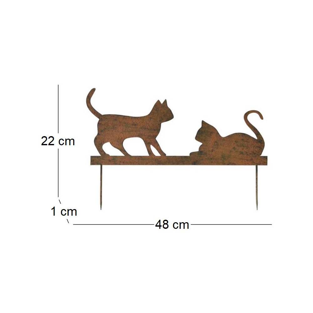 La Grande Prairie - Silhouette en fer Chats sur piques 2 chats La Grande Prairie - Imagen 3