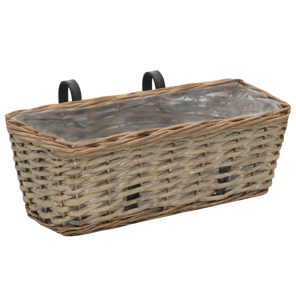 Prolenta Premium - Jardinière osier marron 40 x 16 x13 cm - Prolenta premium p319.1 - Image 1