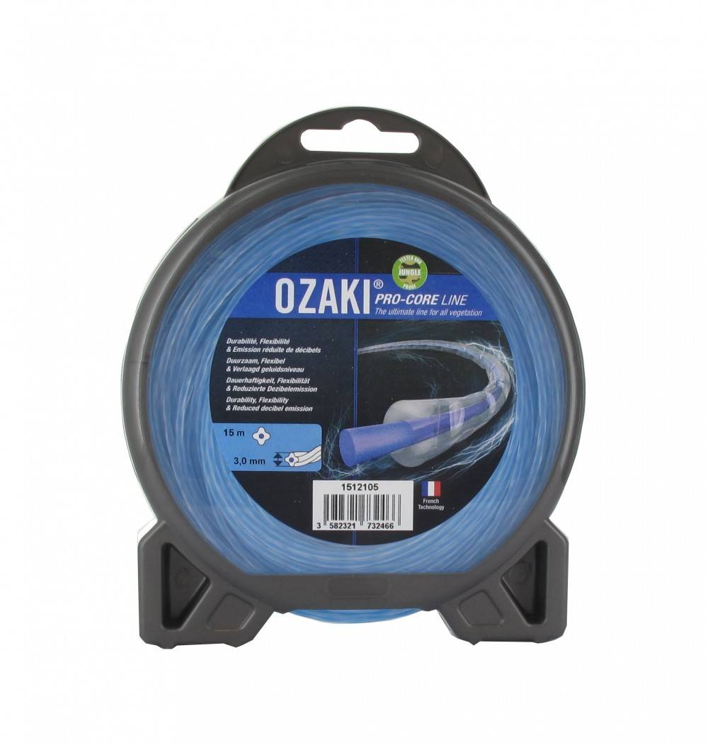 Ozaki - Carcasa hilo de nylon OZAKI PRO-CORE LINE. Co-extruido Longitud: 15 m, Ø: 3,00mm OZAKI