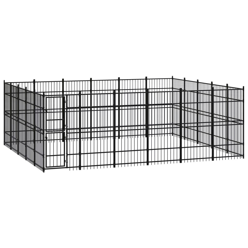Vidaxl - Chenil D'Extérieur Pour Chiens Acier 27,65 M² - vidaXL - Imagen 2