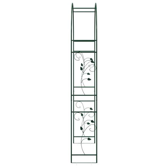Arche de jardin Métal Vert Design Floral Classique Décoration Extérieure 115cm - ComfortXL Outdoor Living - Image 6