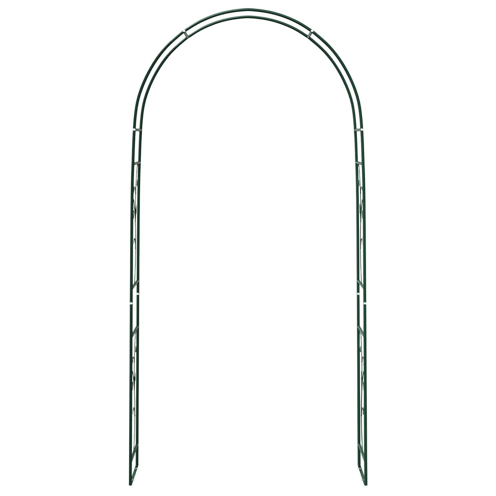 Arche de jardin Métal Vert Design Floral Classique Décoration Extérieure 115cm - ComfortXL Outdoor Living - Image 5
