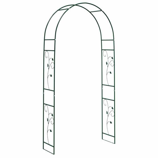 Arche de jardin Métal Vert Design Floral Classique Décoration Extérieure 115cm - ComfortXL Outdoor Living - Image 7