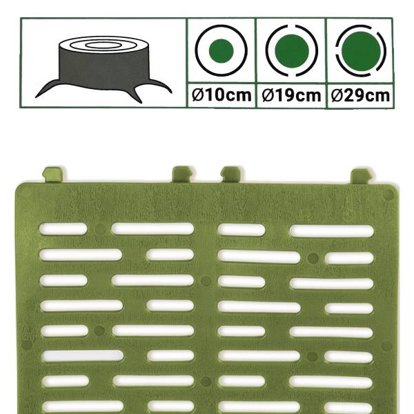 Gt Garden - Lot de 3 manchons de protection vert pour troncs d'arbre - GT GARDEN - Imagen 2