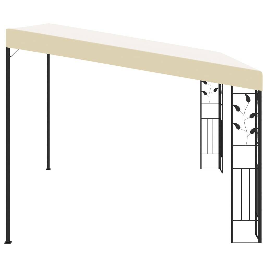 Pergola Jardin - Tonnelle de jardin - Belvédère à montage mural 4x3x2,5 m Crème MI57 - Image 4