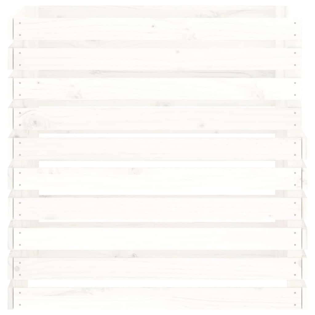Vidaxl - Composteur Blanc 80x80x78 cm Bois massif de pin vidaXL 822188 - Image 7