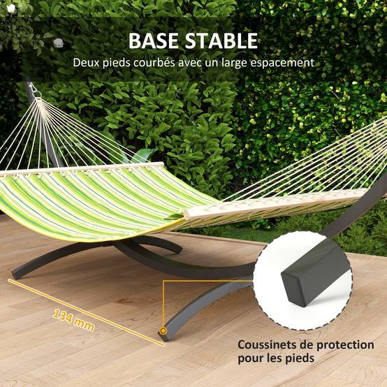 Support de hamac métal noir 337 x 118 x 118 cm - PANGIVO - Image 9