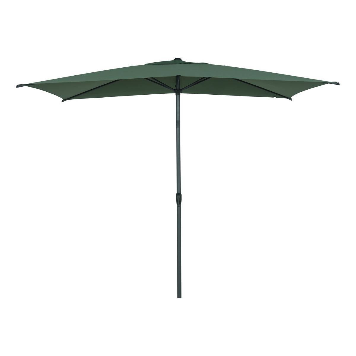 Hesperide - Parasol droit rectangulaire inclinable Loompa 3x2m vert olive - Hespéride