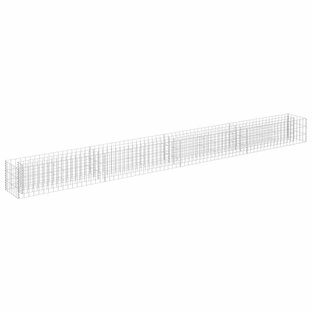 Helloshop26 - Jardinière lit surélevé plantes fleurs jardin à gabion acier galvanisé 360 x 30 x 30 cm - Imagen 1