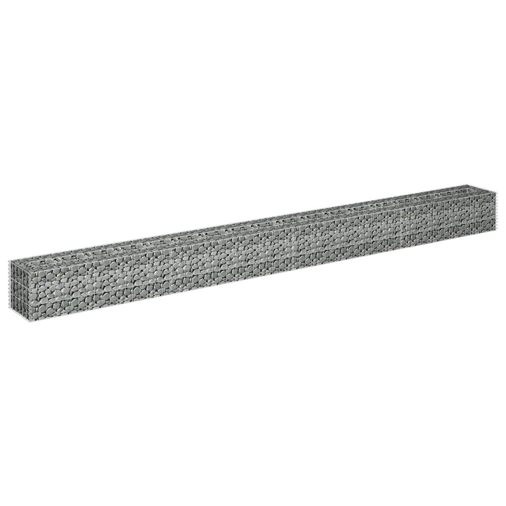 Helloshop26 - Jardinière lit surélevé plantes fleurs jardin à gabion acier galvanisé 360 x 30 x 30 cm - Imagen 2