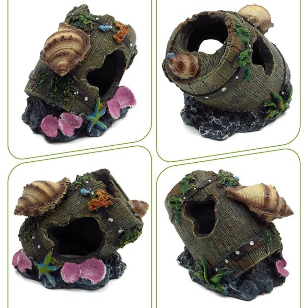 Ornement Aquarium Barrel Cave 1 PCS - Image 3