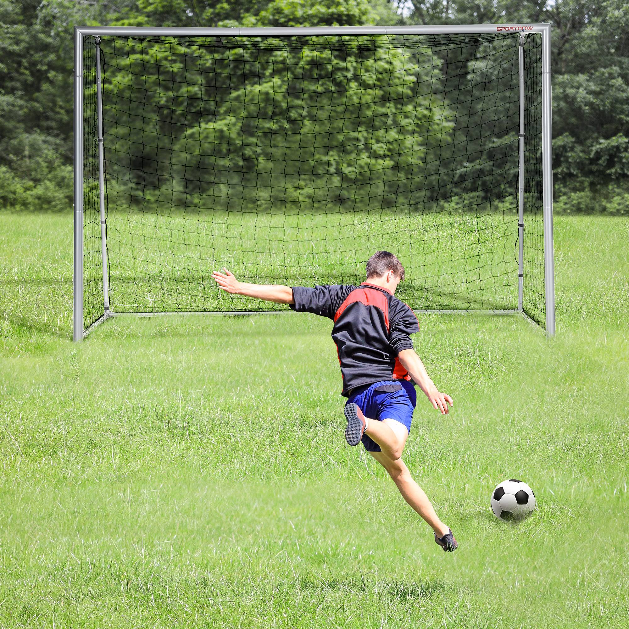 But de football résistant aux intempéries, filet robuste, structure métallique stable, montage facile, 300 x 200 x 120 cm - Image 3
