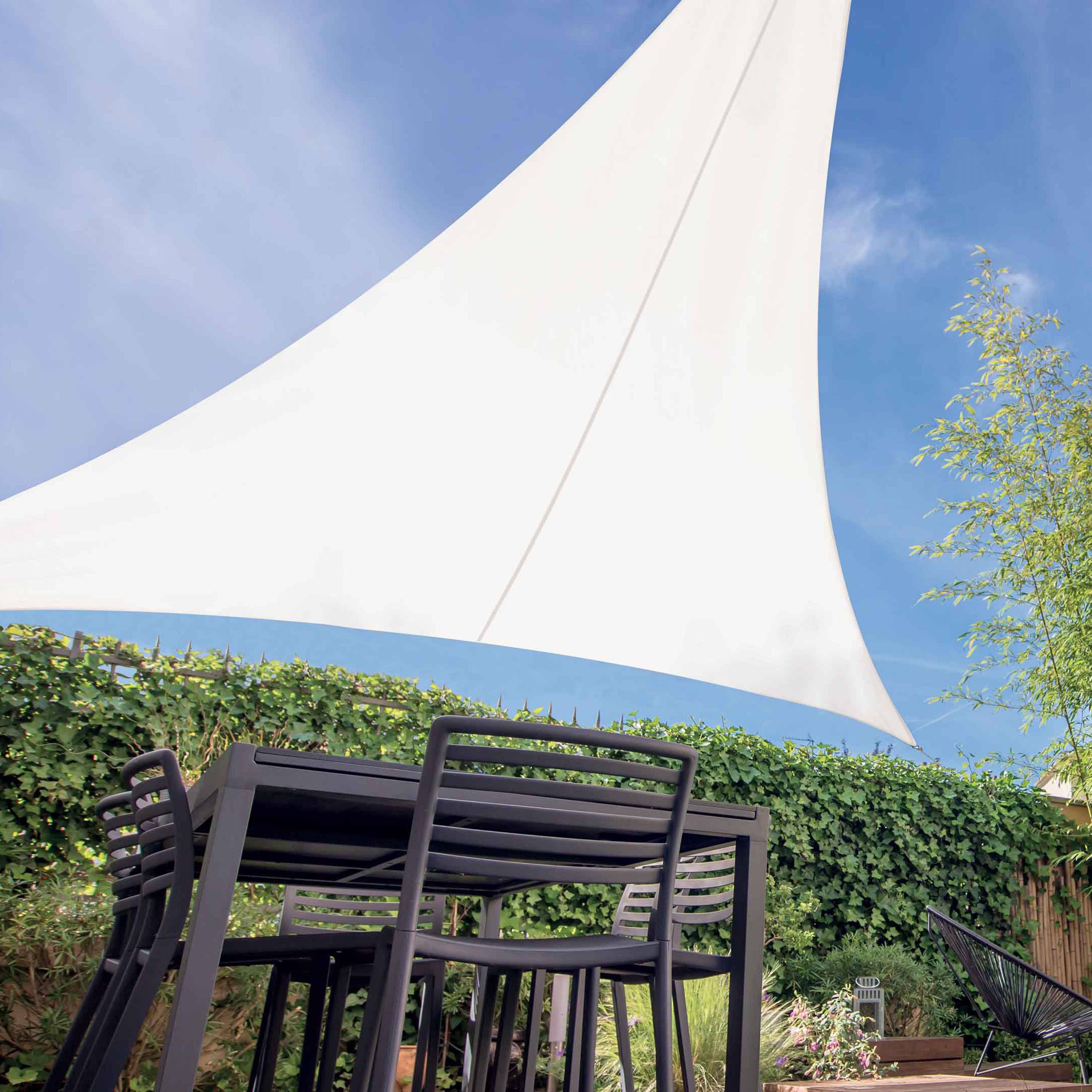 Oviala - Voile d'ombrage triangulaire extensible 3,60 m écru
- Oviala - Imagen 2