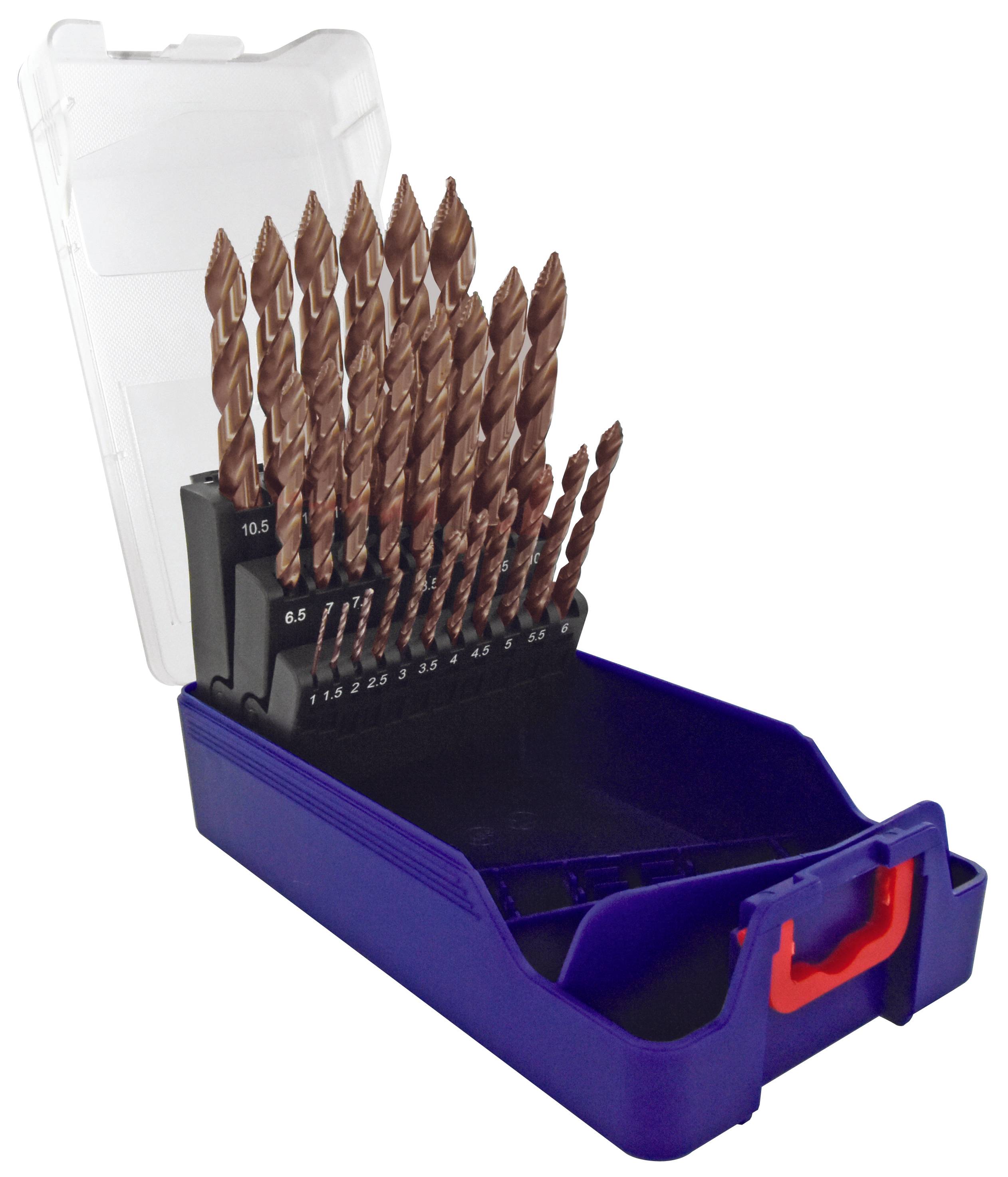 Tivoly - Tivoly  Coffret 25 forets métaux TSP HSS Affûtage étagé revêtu FUSIO Ø 1 à 13mm par 1/2 PREMIUM - Image 1