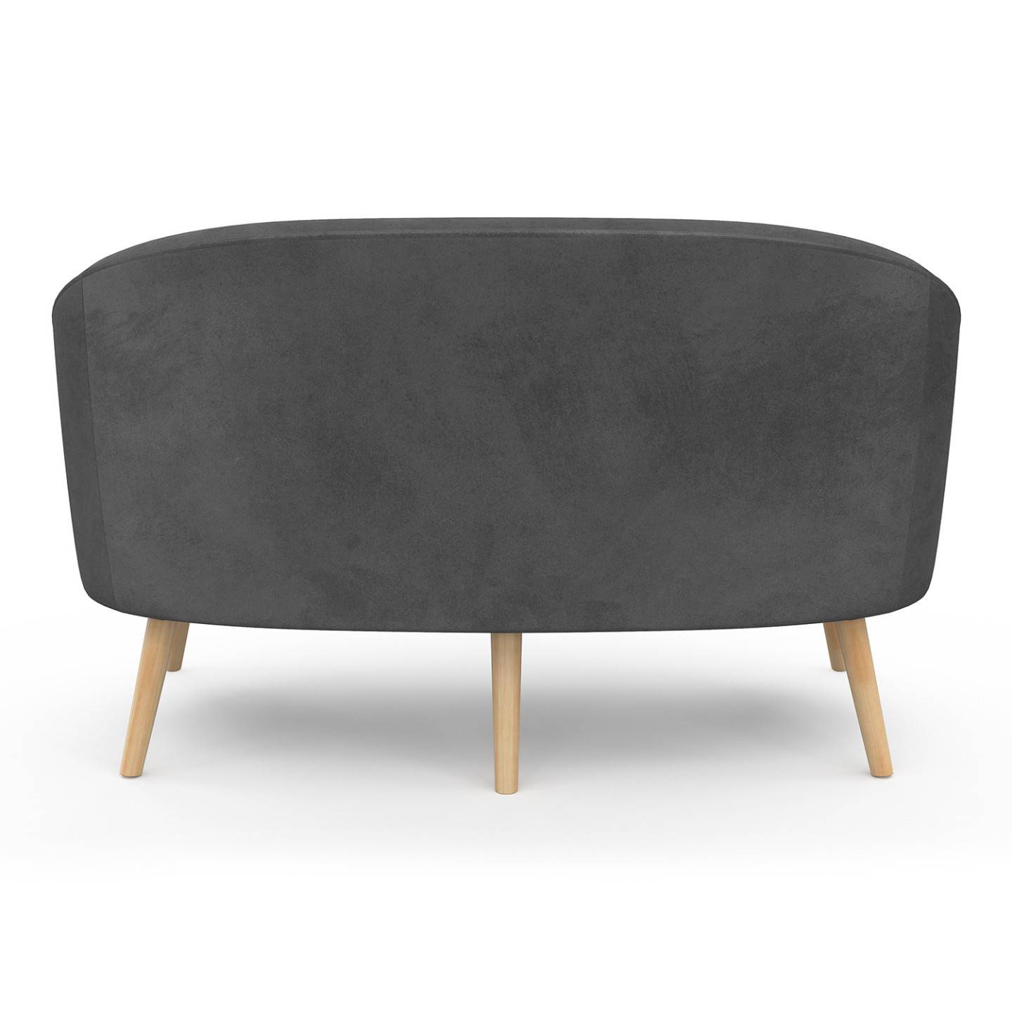 IDMARKET - Canapé banquette SONIA en velours gris - Image 4