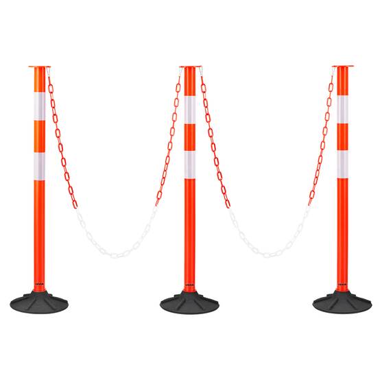 VEVOR Poteau de Signalisation Balise de Délimitation 3PCs 87,1 cm Base Lestée - Image 1