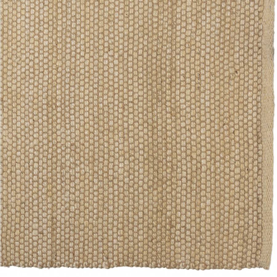 Macabane - QUENTIN - Tapis rectangulaire 200x290cm en jute et coton beige - Imagen 3