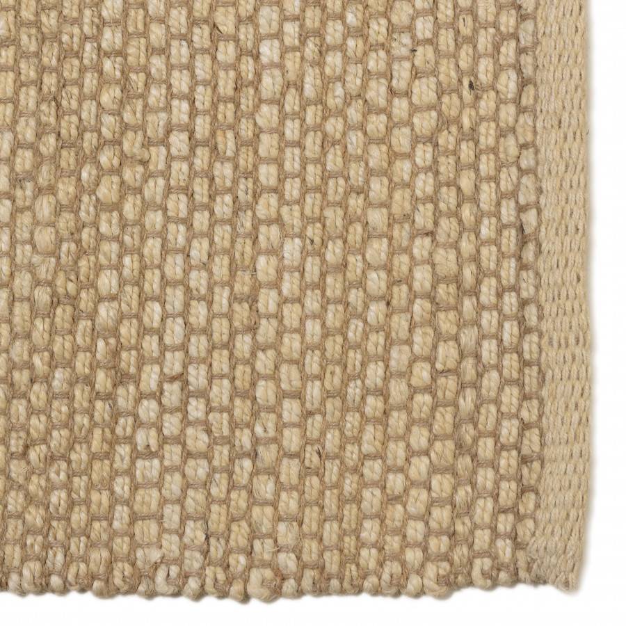 Macabane - QUENTIN - Tapis rectangulaire 200x290cm en jute et coton beige - Imagen 5