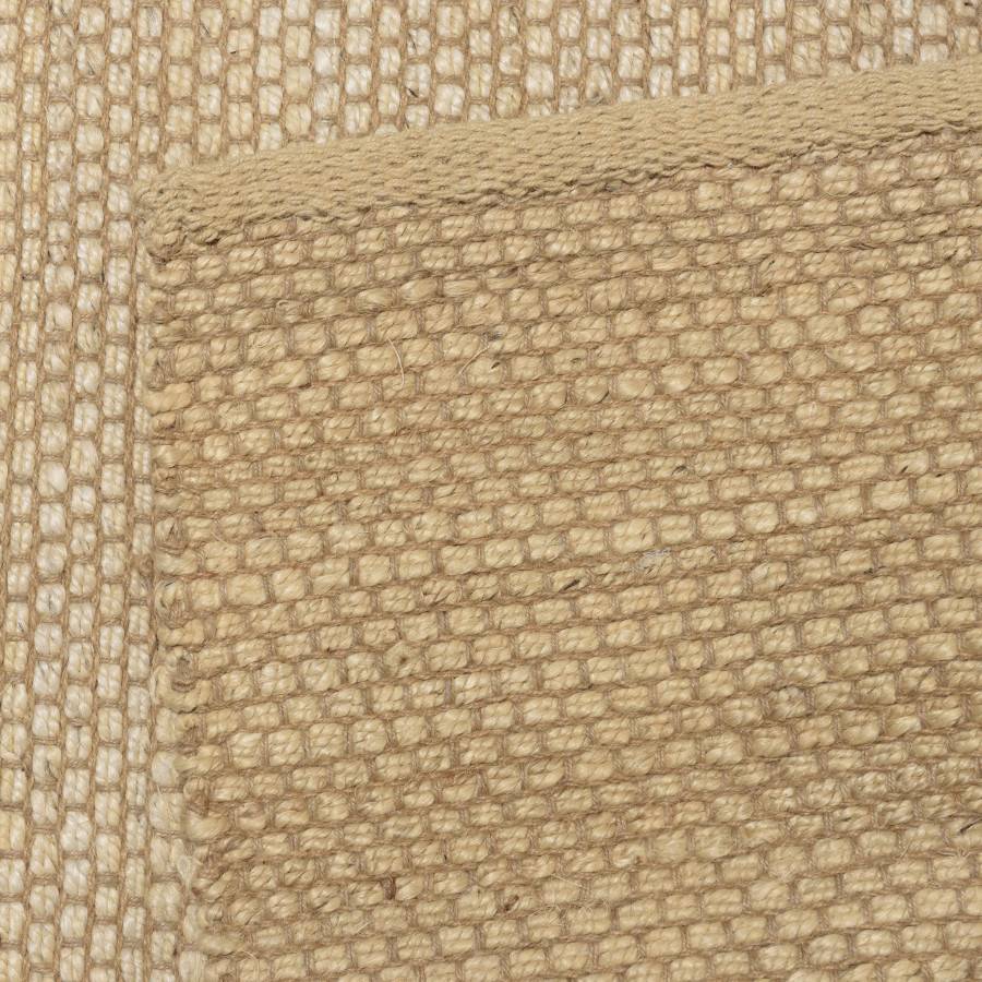 Macabane - QUENTIN - Tapis rectangulaire 200x290cm en jute et coton beige - Imagen 6