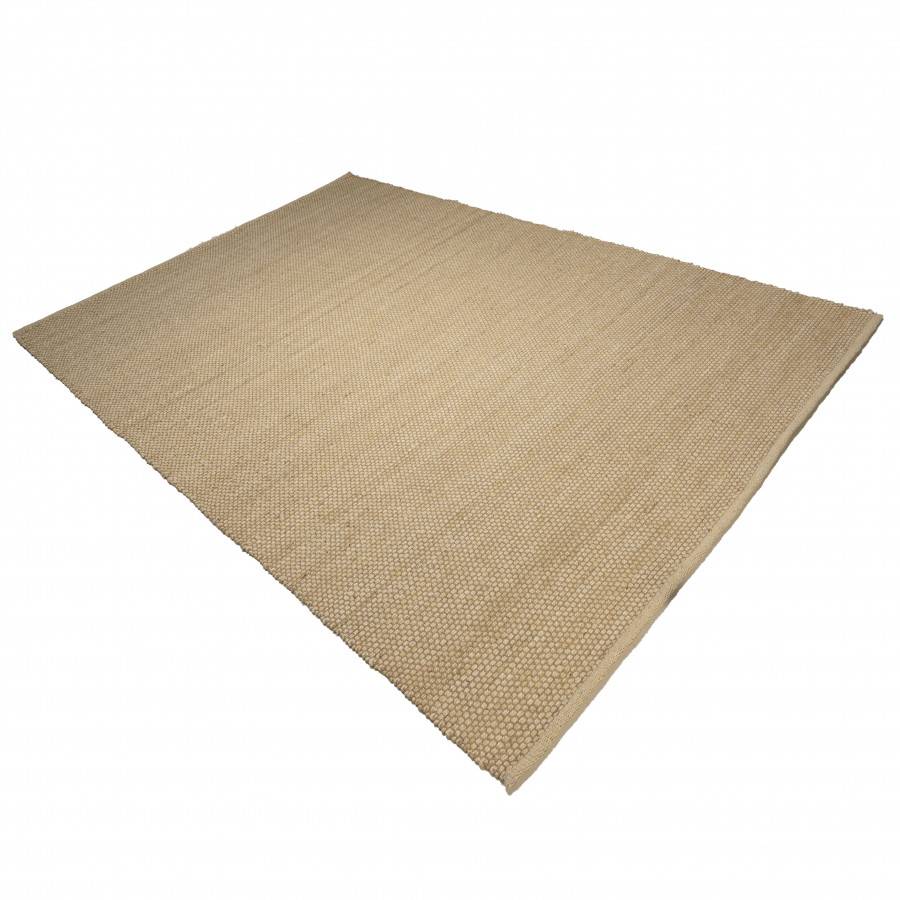 Macabane - QUENTIN - Tapis rectangulaire 200x290cm en jute et coton beige - Imagen 7
