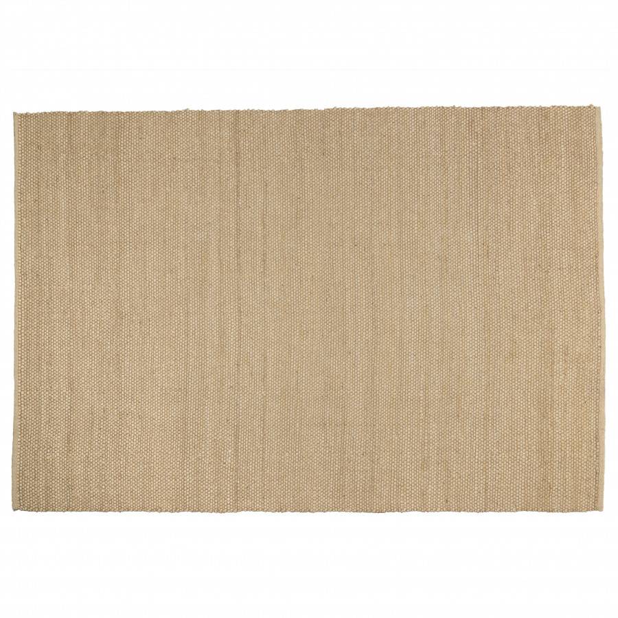 Macabane - QUENTIN - Tapis rectangulaire 200x290cm en jute et coton beige - Imagen 1