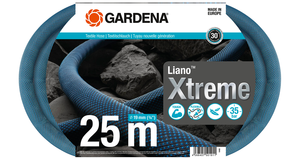 Gardena - Tuyau Textile Hose Liano Xtreme 19 mm (3/4') - 25 m - GARDENA - 18482-20 - Imagen 1