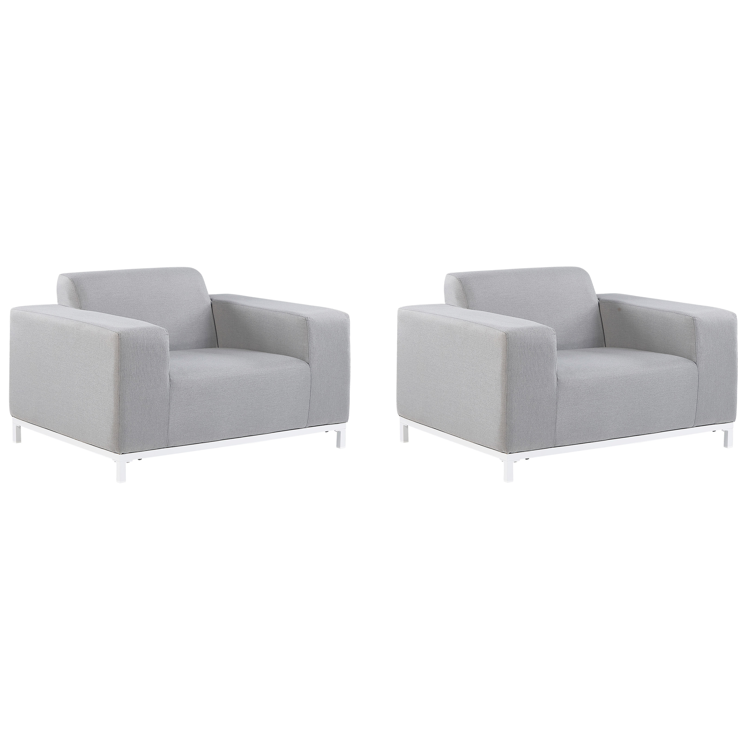 Fauteuil Tissu Gris clair ROVIGO - Beliani - Image 1